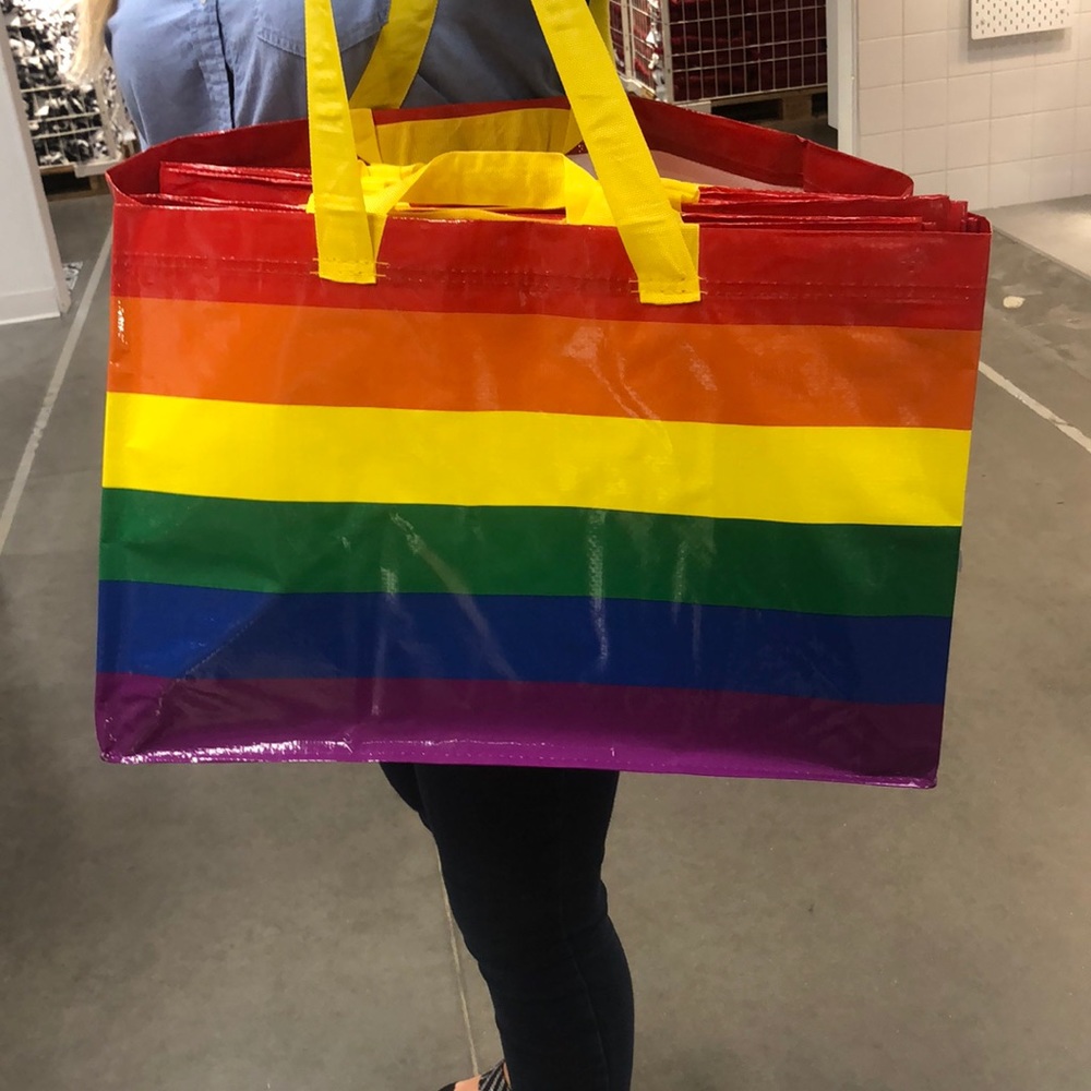 Ikea Kvanting Rainbow Pride Shopping Tote Bag
